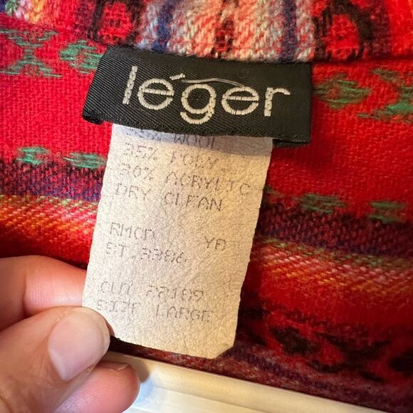 Herve Leger Vintage Blazer Southwestern 80s Wool Blazer - Picture 3 of 3